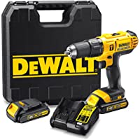 DEWALT DCD776C2-QW - Taladro percutor XR 18V- 25.500 ipm- incluye 2 baterías Li-Ion 18V (1.3Ah)- cargador y maletín